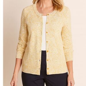 Talbots Leopard Print Cardigan Size Large